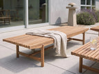 Banc de jardin avec coussin 210 cm Bois d'acacia Blanc cassé