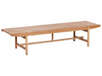 Banc de jardin avec coussin 210 cm Bois d'acacia Blanc cassé