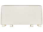Banc de jardin avec coussin 135 cm Bois d'acacia Blanc cassé