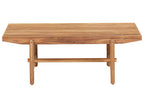 Banc de jardin avec coussin 135 cm Bois d'acacia Blanc cassé