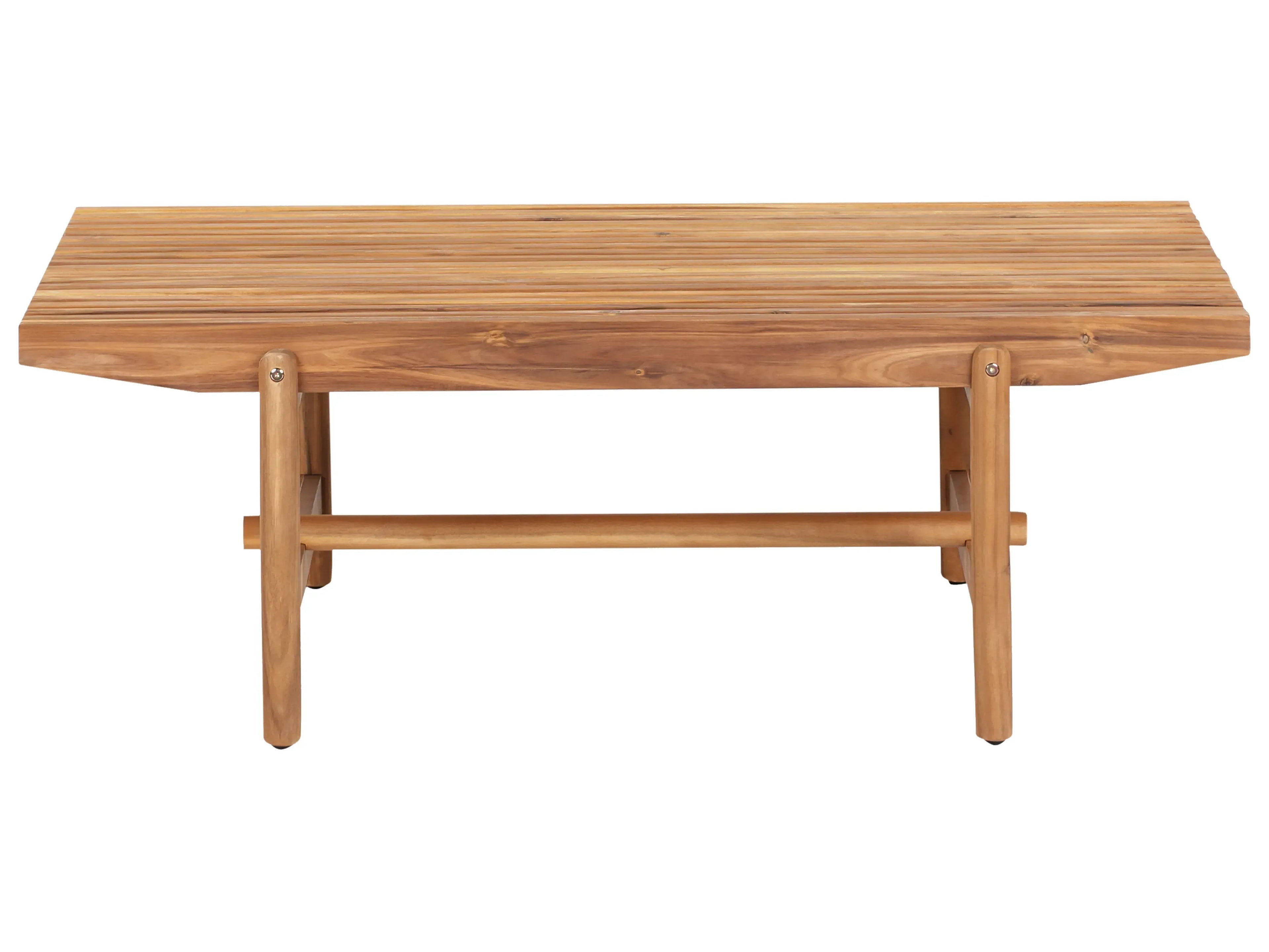 Banc de jardin avec coussin 135 cm Bois d'acacia Blanc cassé