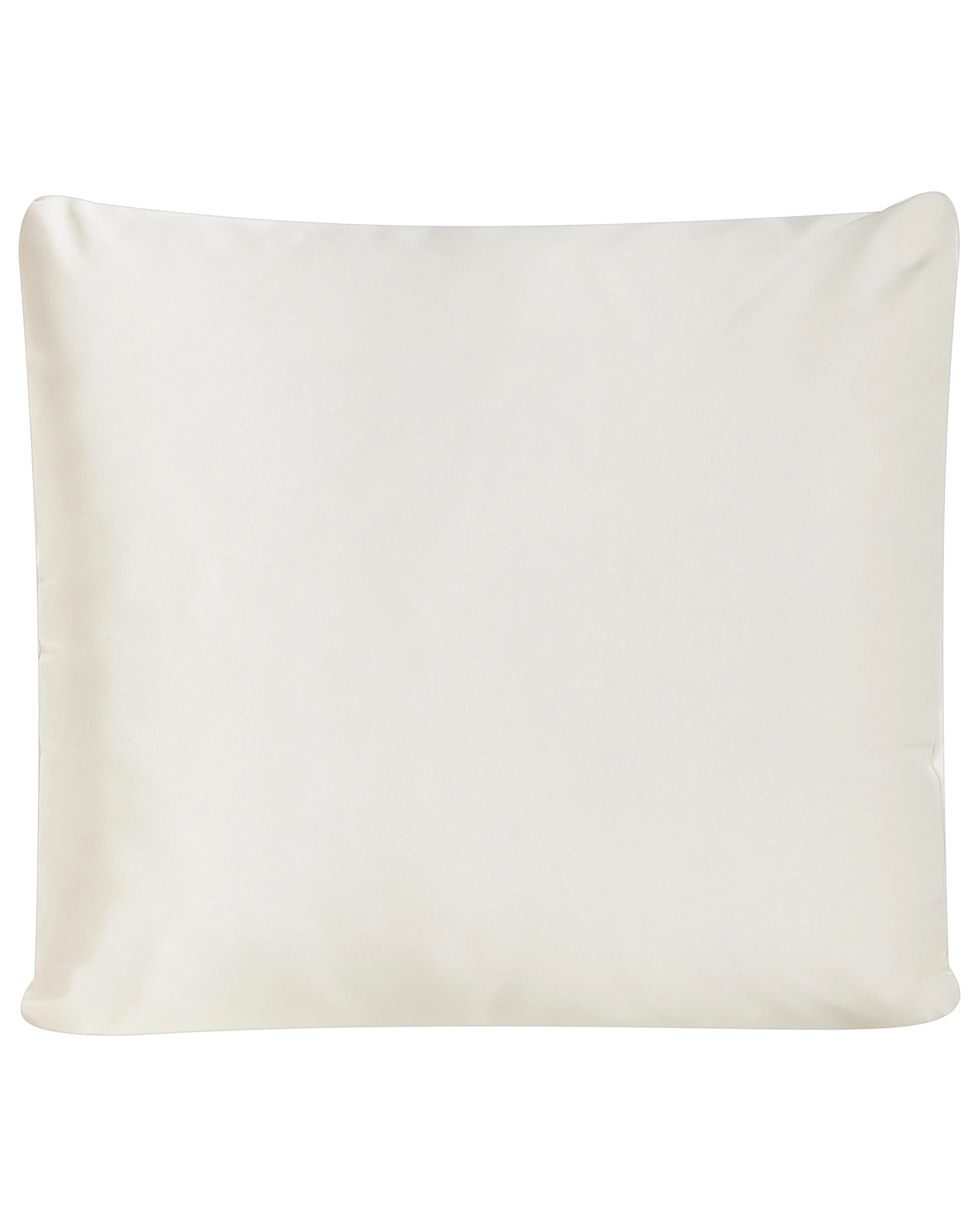 Chaise avec coussin Bois d'acacia Blanc cassé