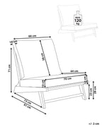 Chaise avec coussin Bois d'acacia Blanc cassé