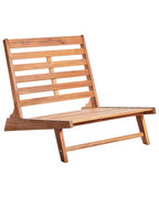 Chaise avec coussin Bois d'acacia Blanc cassé