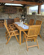 Table de salle à manger de jardin 180 cm 90 cm Bois d'acacia certifié Marron clair