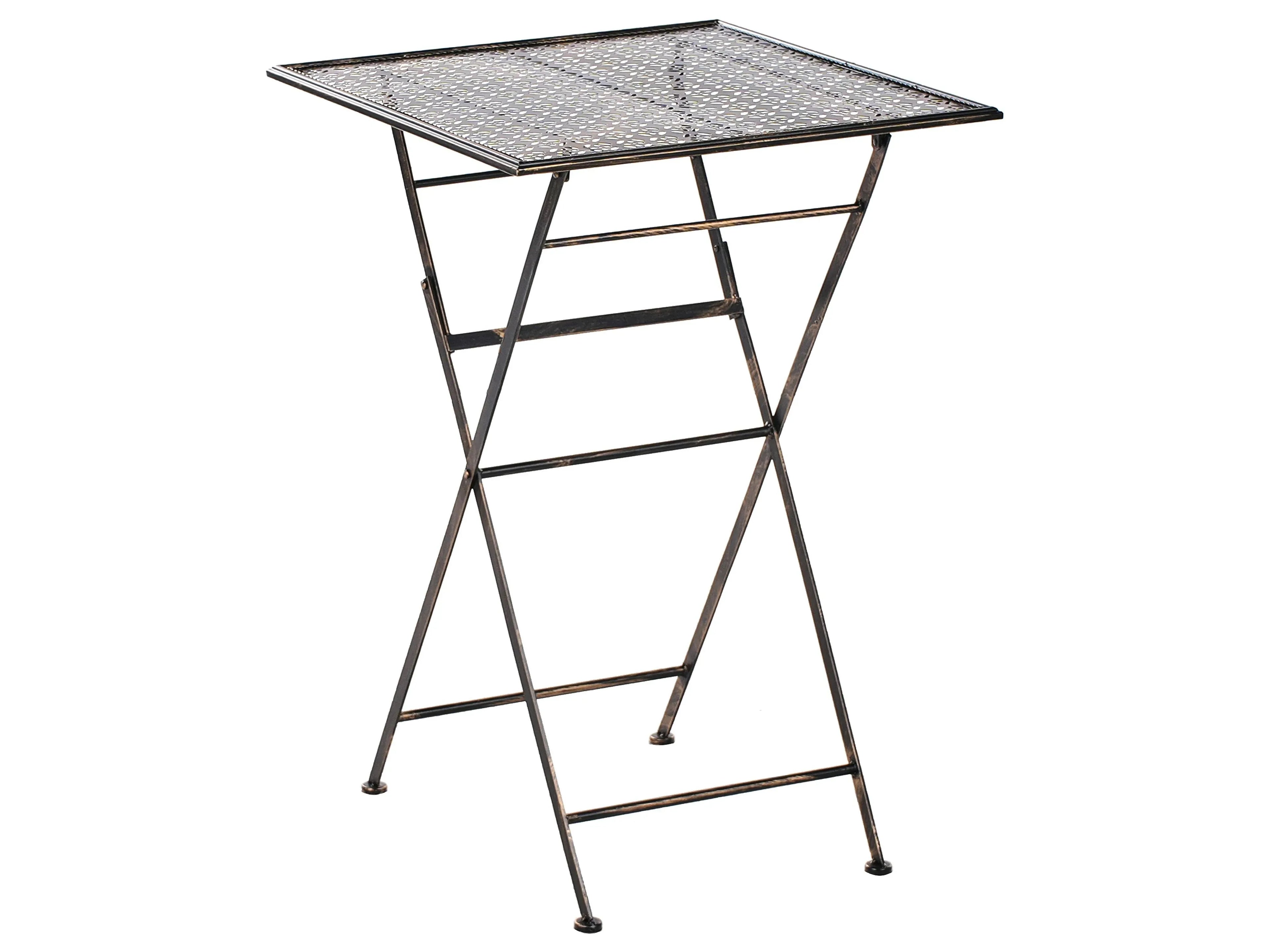 Tavolo da bar da giardino  60 cm 60 cm Metallo Nero