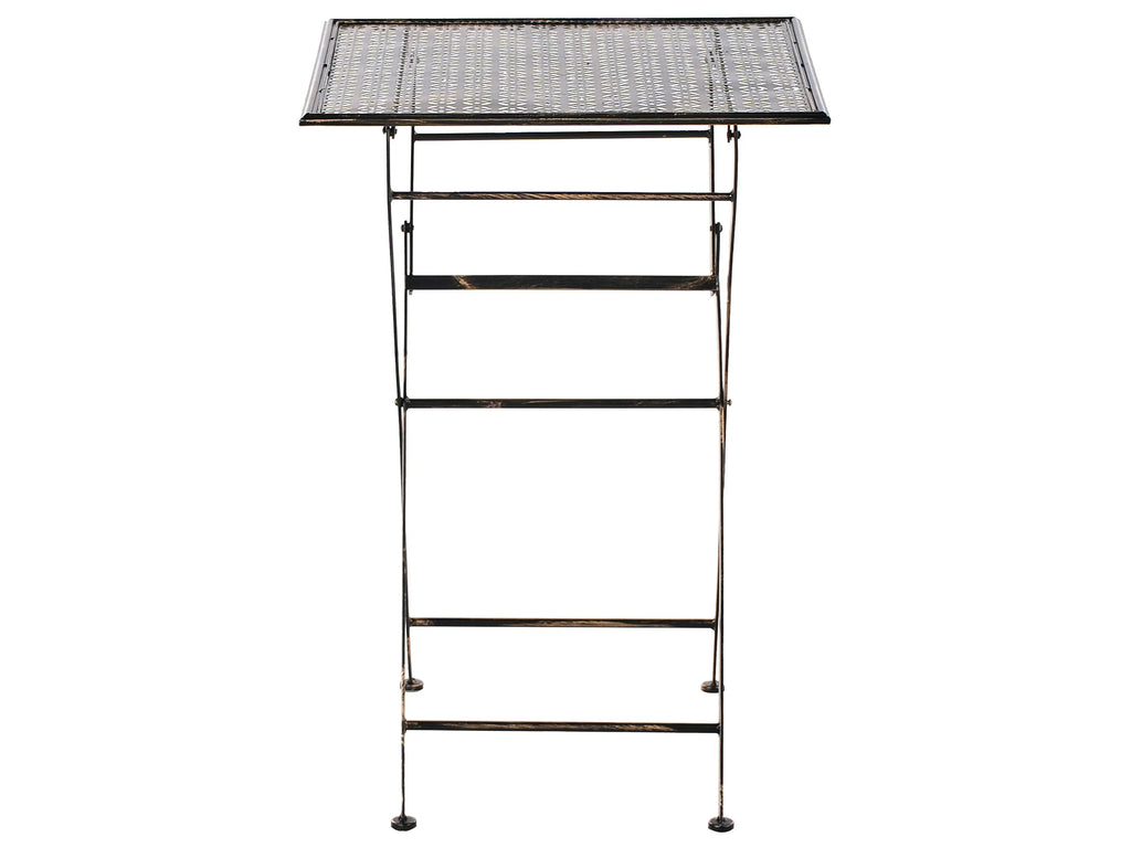 Table de bar de jardin 60 cm 60 cm Métal Noir