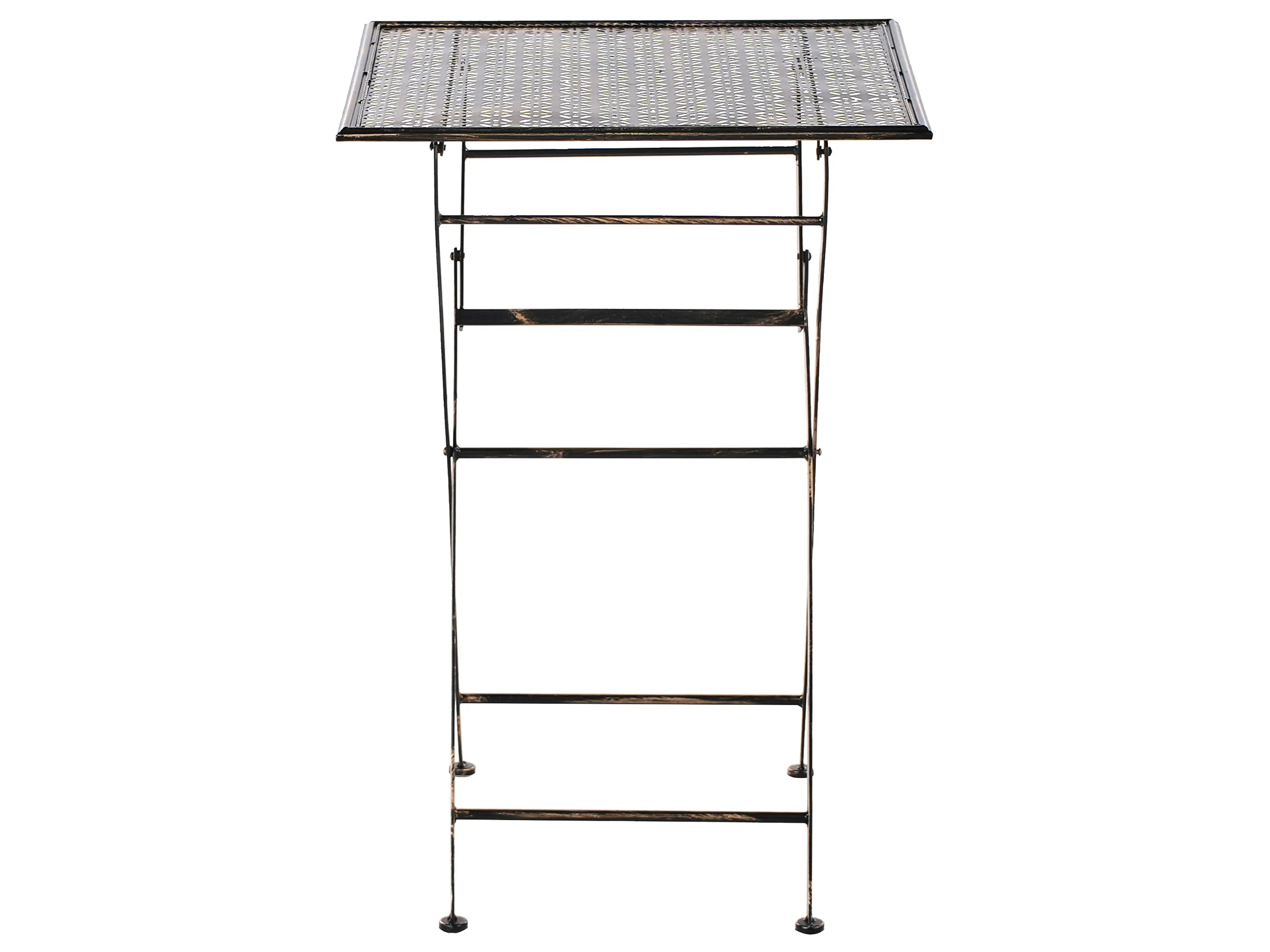 Table de bar de jardin 60 cm 60 cm Métal Noir
