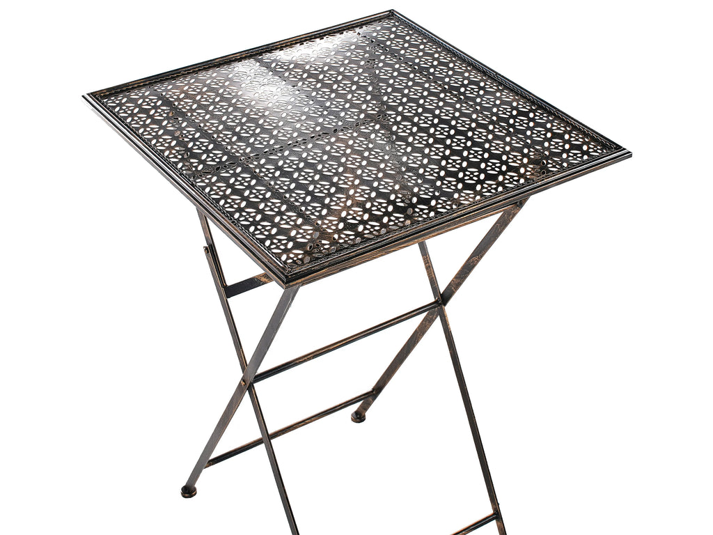 Table de bar de jardin 60 cm 60 cm Métal Noir