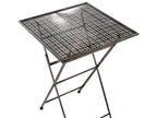 Table de bar de jardin 60 cm 60 cm Métal Noir