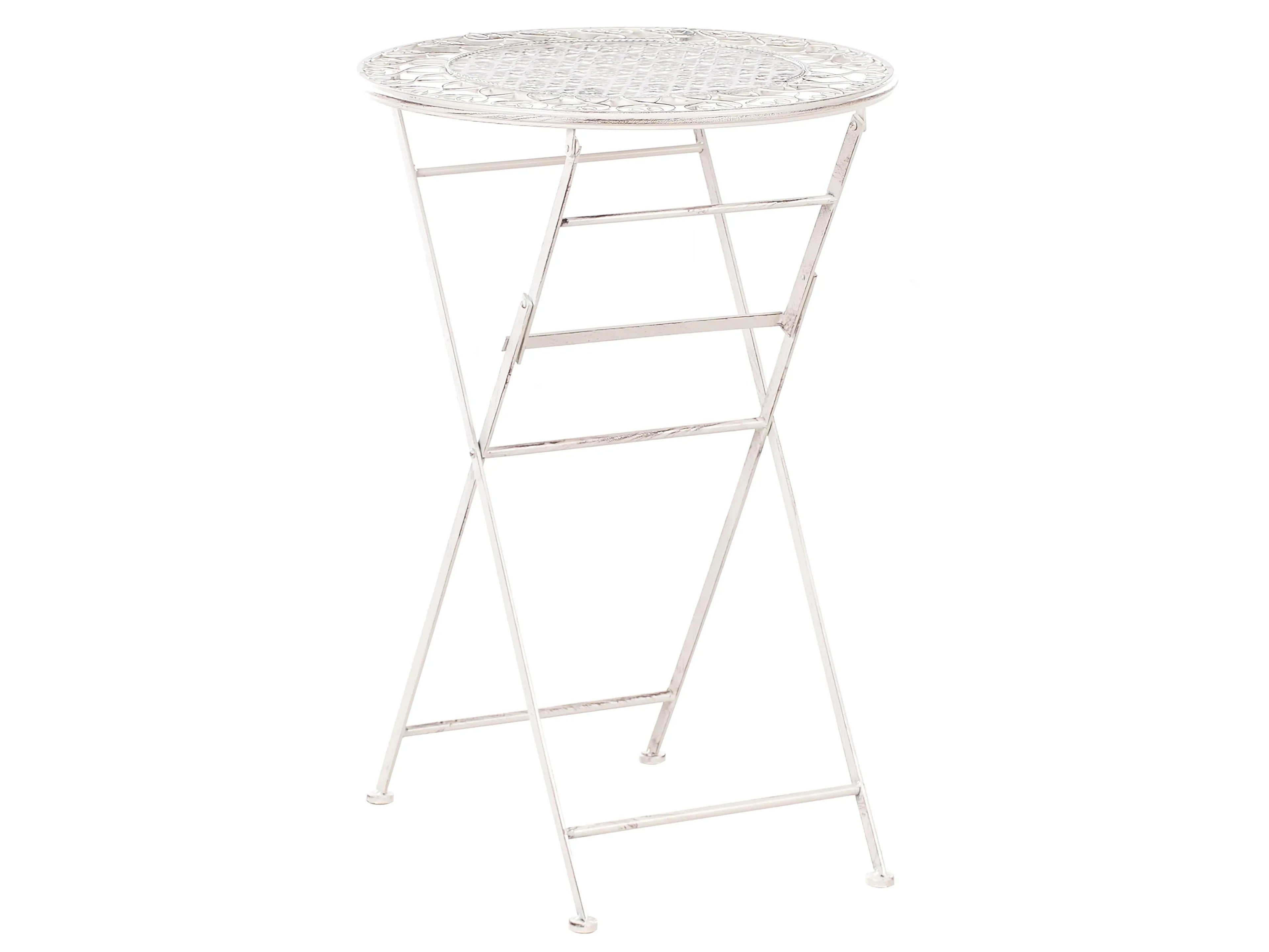 Tavolo da bar da giardino  60 cm 60 cm Metallo Beige chiaro