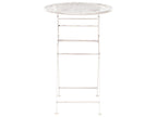 Table de bar de jardin 60 x 60 cm en métal beige clair