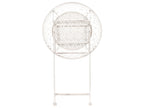 Table de bar de jardin 60 x 60 cm en métal beige clair