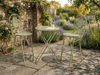 Table de bar de jardin 60 x 60 cm Métal Vert clair