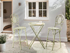 Table de bar de jardin 60 x 60 cm Métal Vert clair