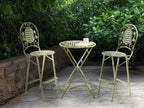 Table de bar de jardin 60 x 60 cm Métal Vert clair