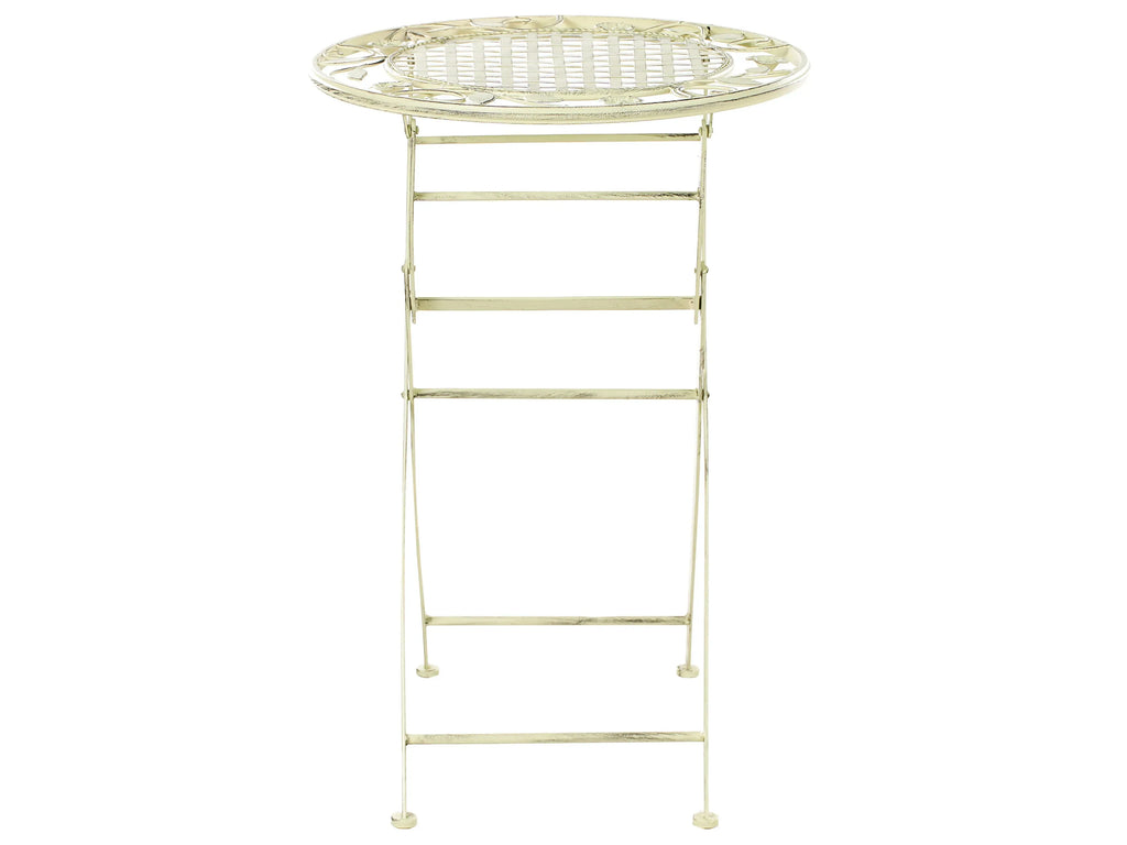Table de bar de jardin 60 x 60 cm Métal Vert clair