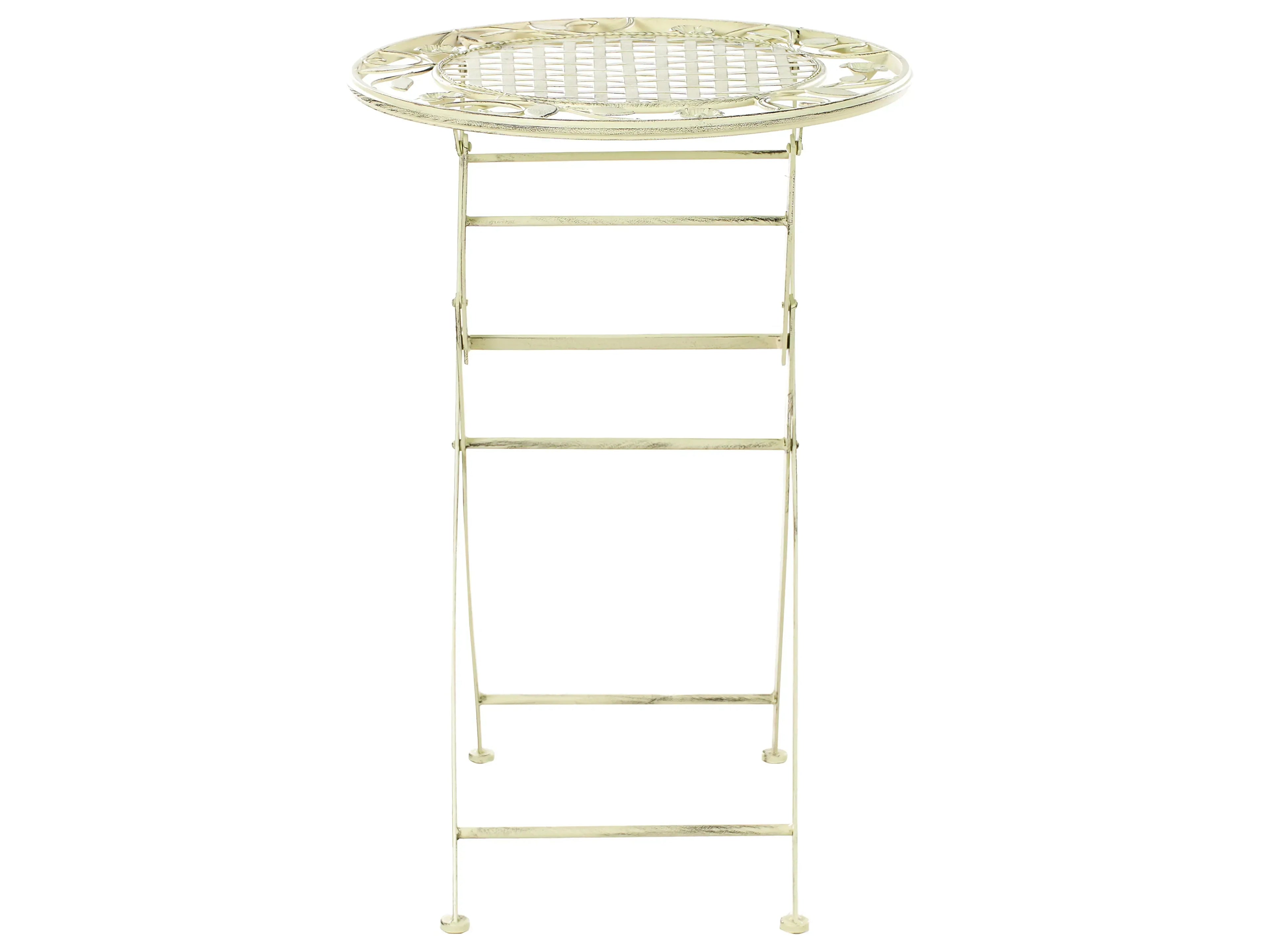Table de bar de jardin 60 x 60 cm Métal Vert clair