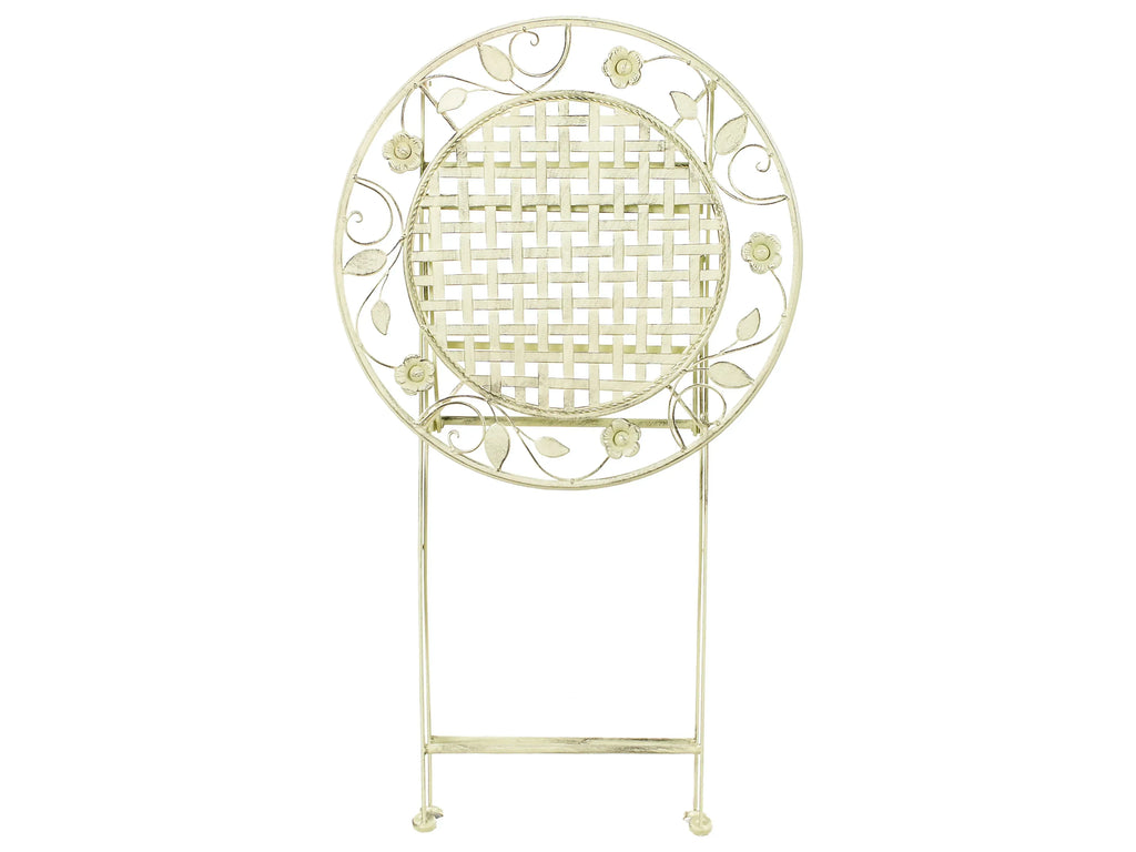 Table de bar de jardin 60 x 60 cm Métal Vert clair