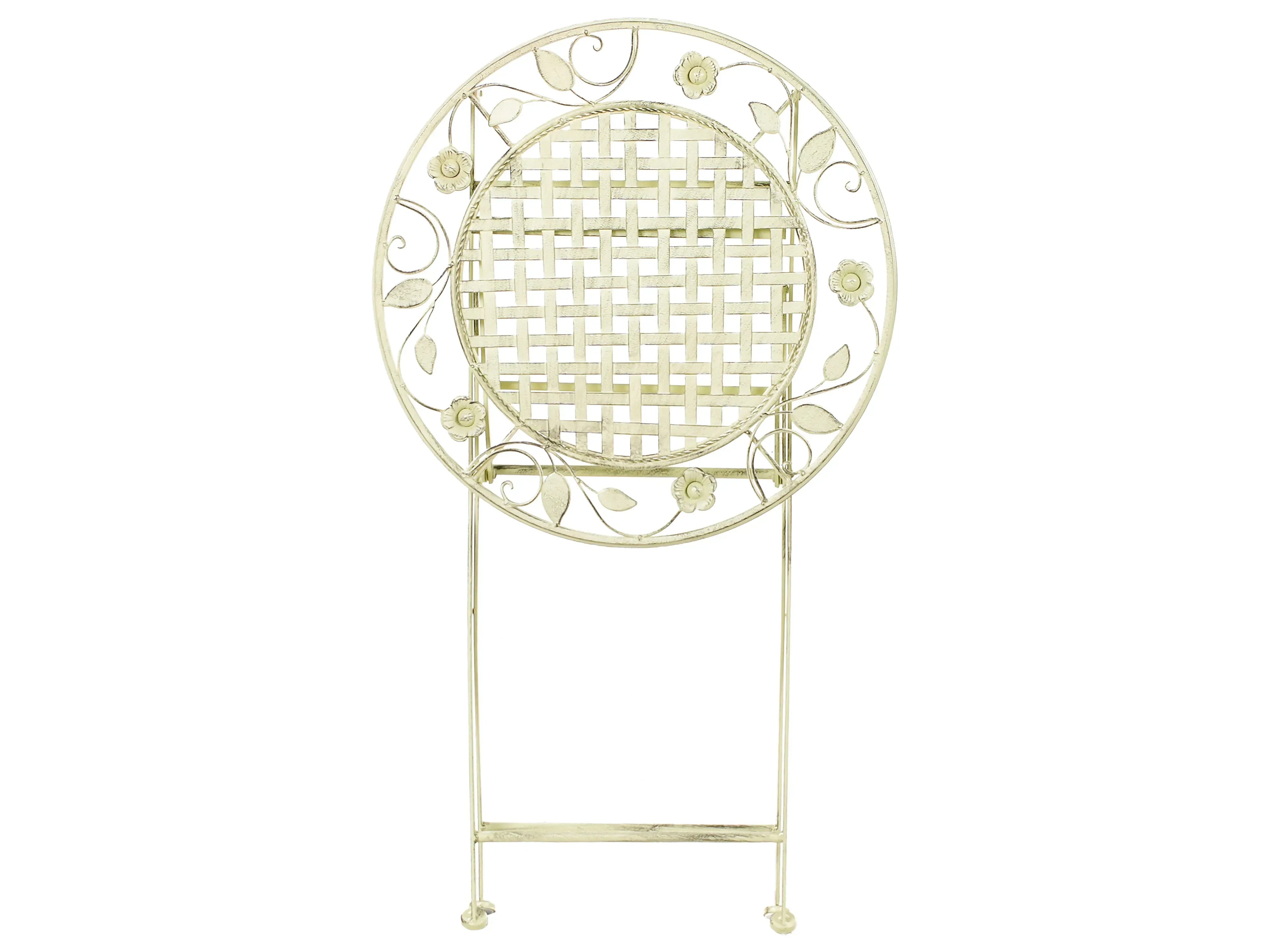 Table de bar de jardin 60 x 60 cm Métal Vert clair