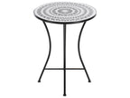 Table Bistrot 60 cm Métal Noir/Blanc