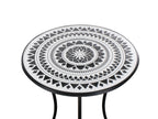 Table Bistrot 60 cm Métal Noir/Blanc