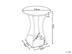 Table Bistrot 60 cm Métal Noir/Blanc
