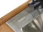 Îlot de cuisine extérieure avec évier Bois d'acacia Marron/Noir Marron