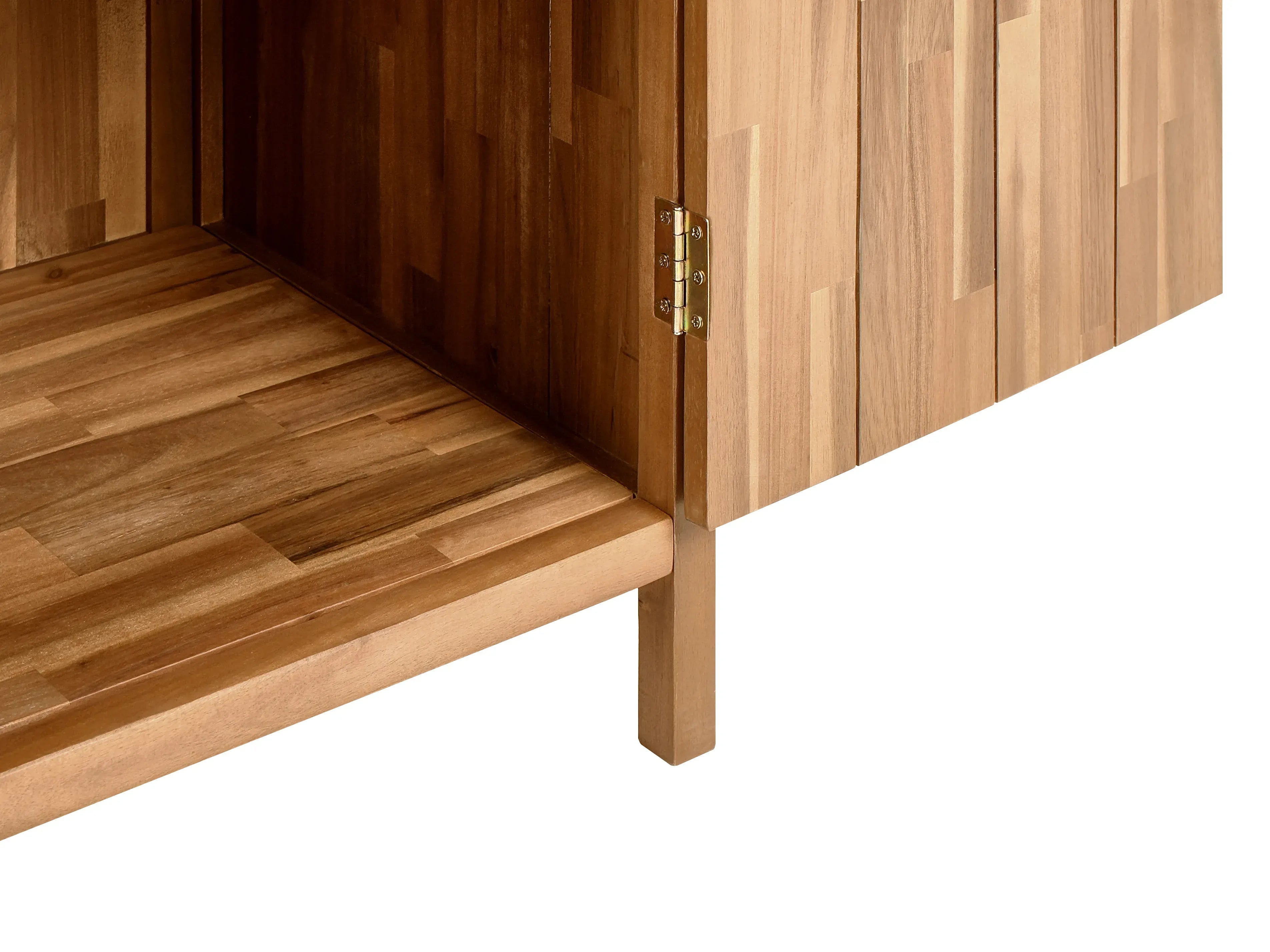 Meuble de cuisine extérieur avec évier Bois d'acacia Marron/Noir