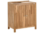 Meuble de cuisine extérieur avec évier Bois d'acacia Marron/Noir