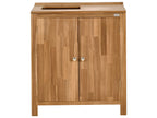 Meuble de cuisine extérieur avec évier Bois d'acacia Marron/Noir