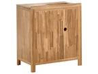 Meuble de cuisine extérieur avec évier Bois d'acacia Marron/Noir