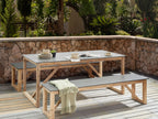 Table de salle à manger de jardin 180 cm 90 cm Ciment Gris