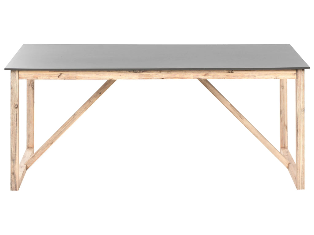 Table de salle à manger de jardin 180 cm 90 cm Ciment Gris