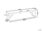 Banc de jardin 180 cm Ciment Gris