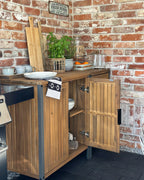 Cuisine d'extérieur en bois d'acacia certifié Marron