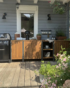 Étagère de rangement d'extérieur en bois d'acacia certifié, marron
