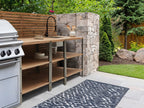 Étagère de rangement d'extérieur en bois d'acacia certifié, marron