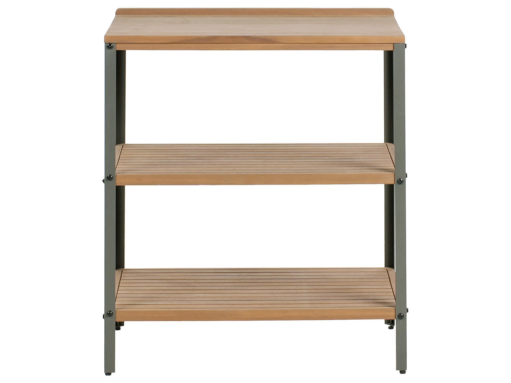 Étagère de rangement d'extérieur en bois d'acacia certifié, marron