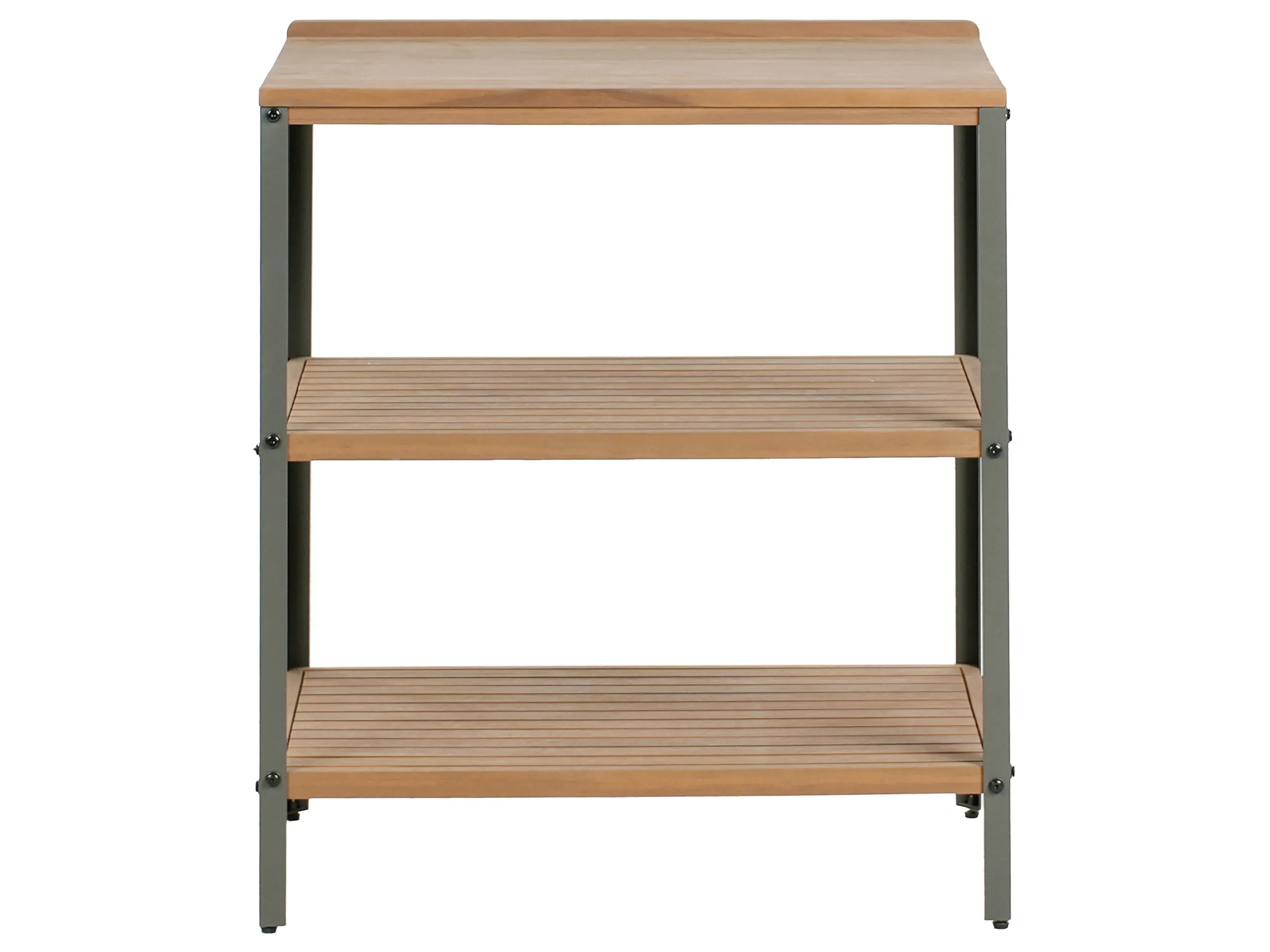 Étagère de rangement d'extérieur en bois d'acacia certifié, marron