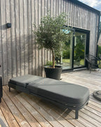 Transat en métal gris graphite