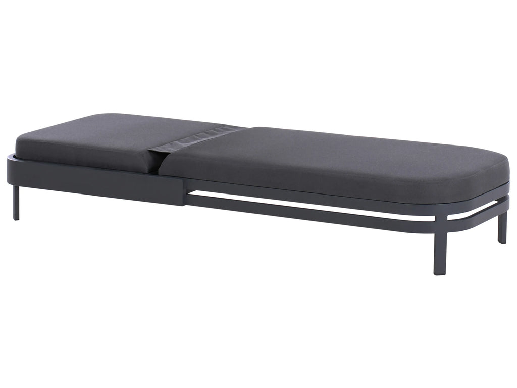 Transat en métal gris graphite