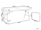 Table à manger 6 personnes 180 cm 74 cm Blanc