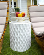 Table basse 37 cm 37 cm Effet terrazzo Terrazzo Blanc