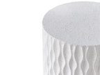 Table basse 37 cm 37 cm Effet terrazzo Terrazzo Blanc