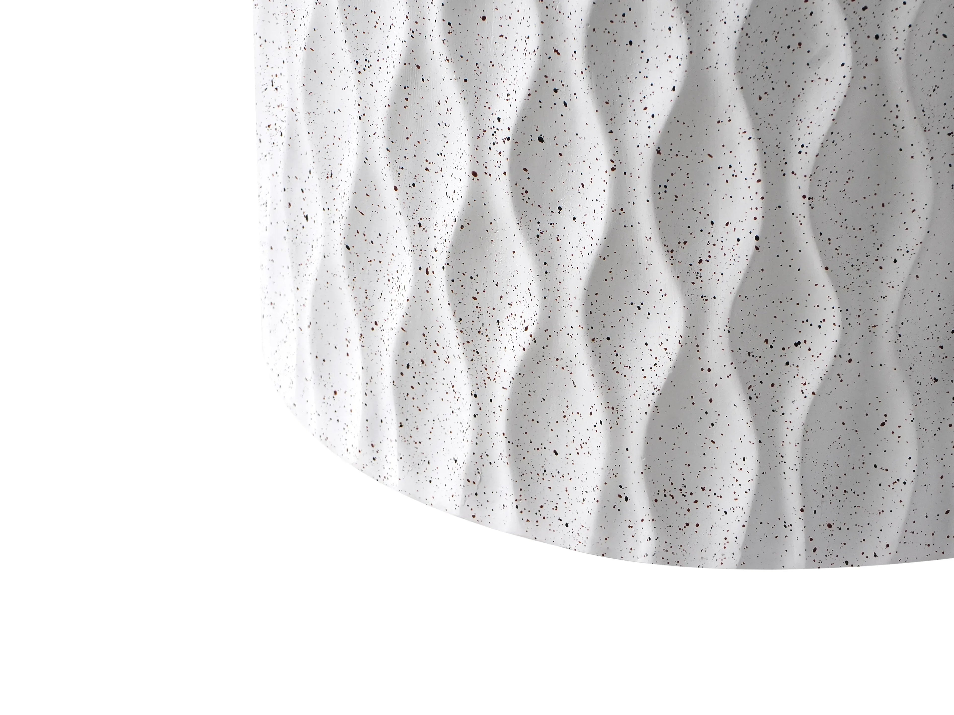 Table basse 37 cm 37 cm Effet terrazzo Terrazzo Blanc
