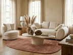 Table basse 57 cm 120 cm Beige