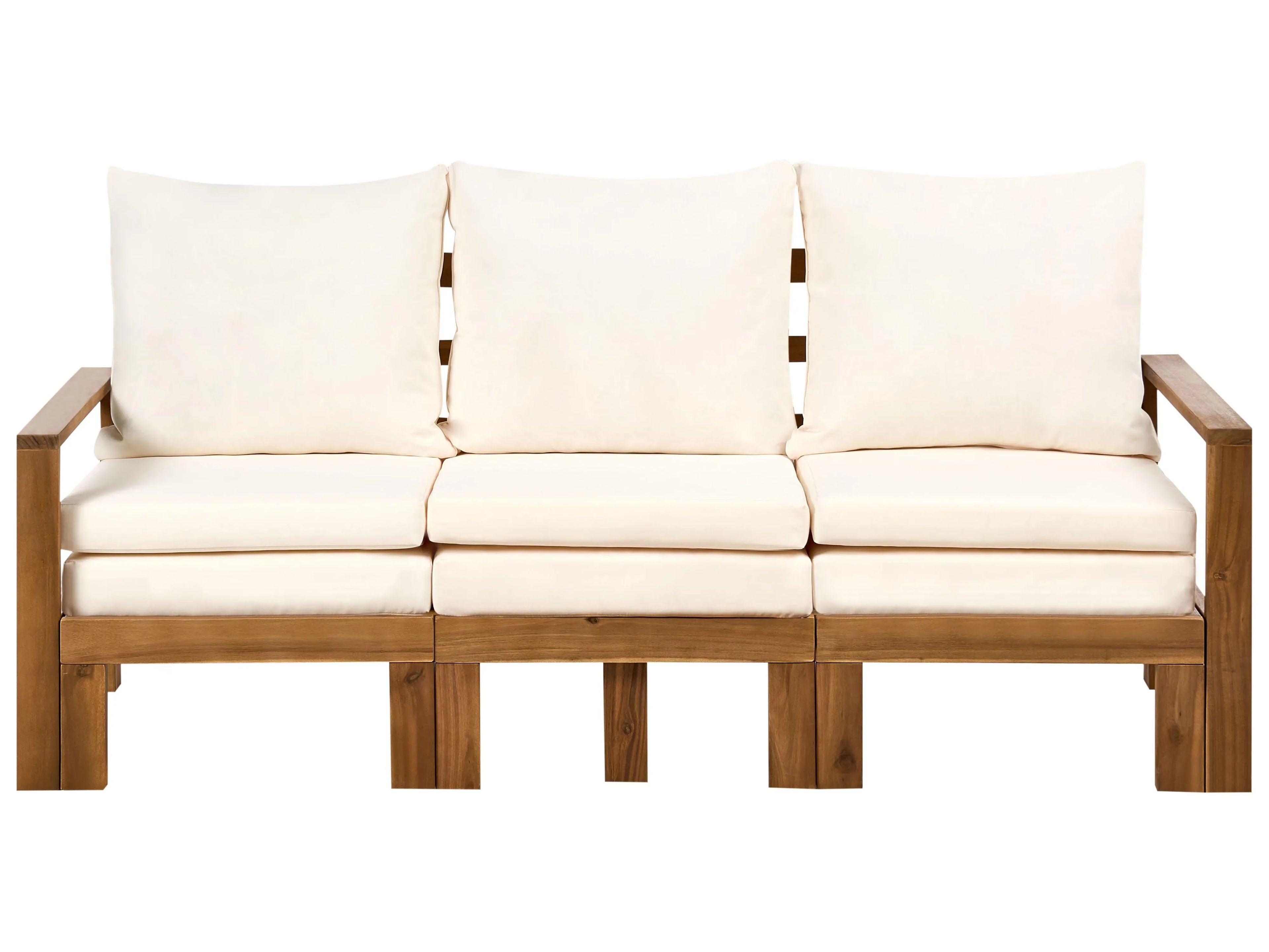 Panca da giardino con cuscino  190 cm Regolabile Legno d'acacia Marrone