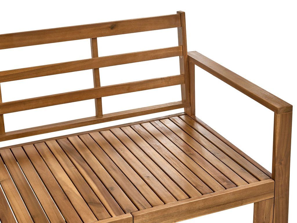 Banc de jardin avec coussin 190 cm Réglable Bois d'acacia Marron