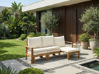 Banc de jardin avec coussin 190 cm Réglable Bois d'acacia Marron